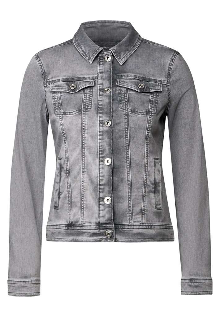 Jeansjacke mit Hemdkragen