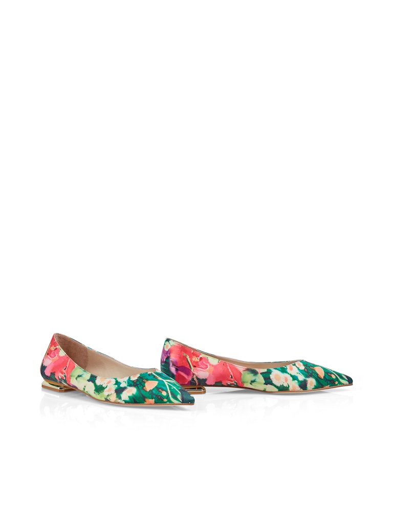 Ballerina aus bedrucktem Satin