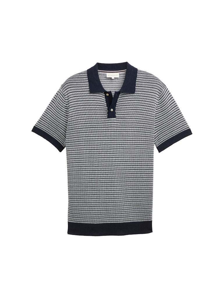 Strick-Poloshirt aus Baumwolle