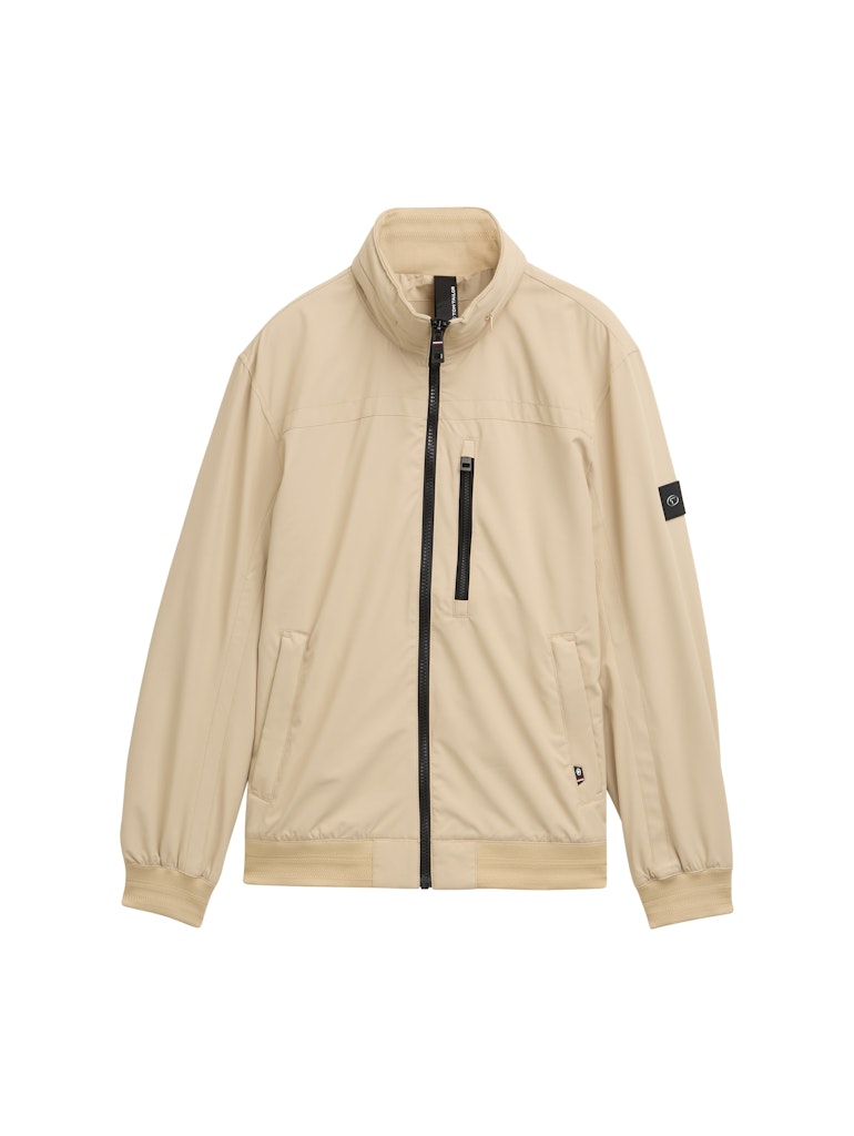 Blouson Jacke mit Kapuze im Stehkragen