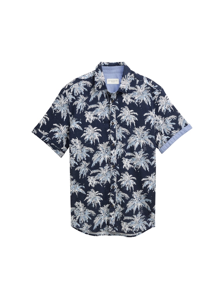 Blau (37972-navy blue stripe palm de)