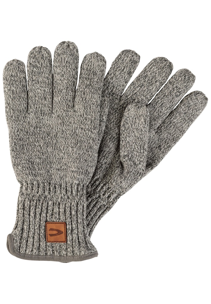 Melierte Strickhandschuhe mit warmen Futter