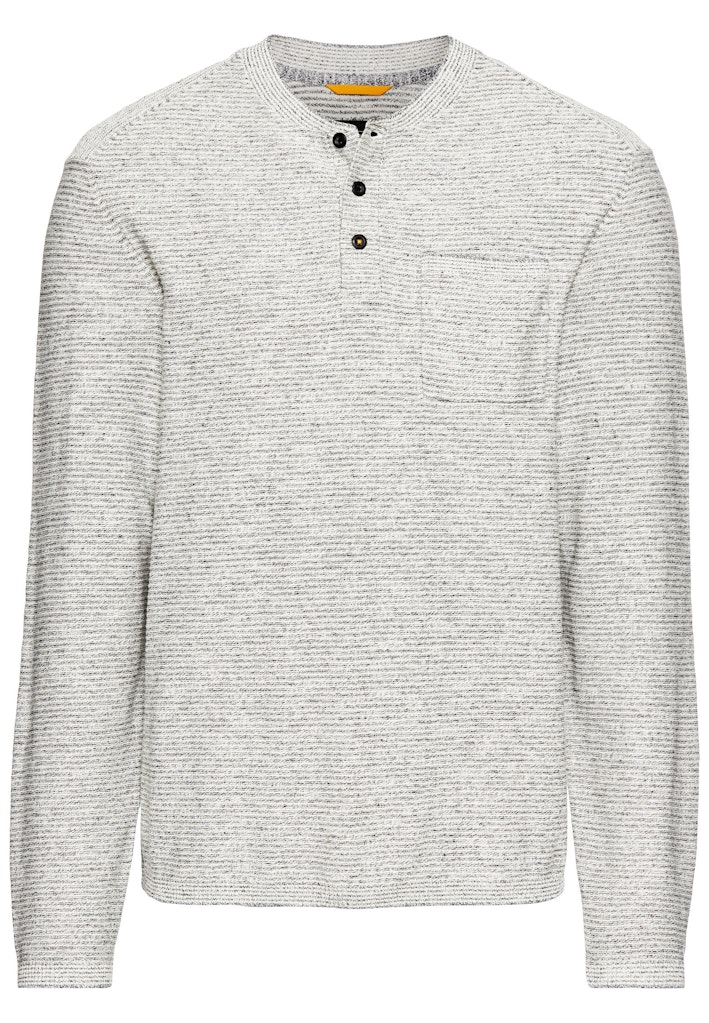 Henley Langarmshirt aus einem Baumwollmix