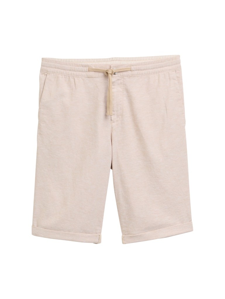 Regular Shorts mit Leinenanteil